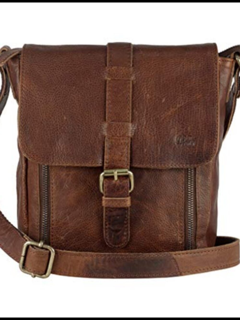 Genuine Leather Crossbody Bag Full Grain Sling Purse Over Shoulder